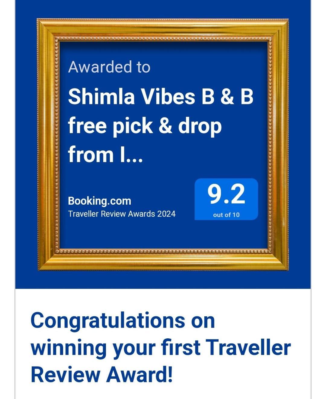 Shimla Vibes B & B Free Pick And Drop From Isbt Shimla Exteriör bild